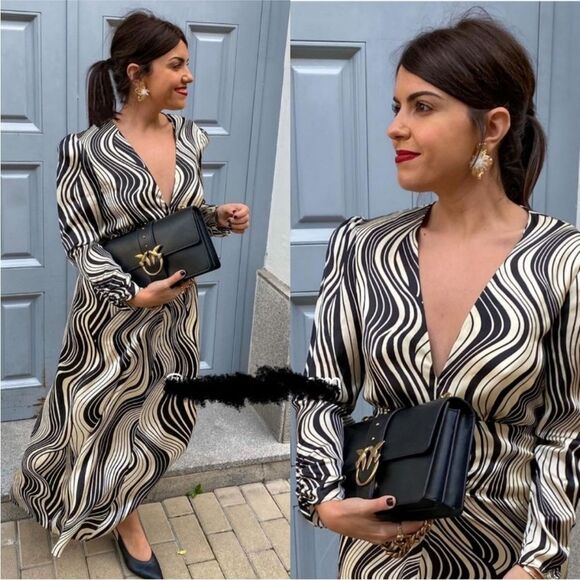 Mango Midi printed dress - Picture 1 of 5